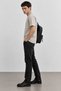 Logo Printed Crew Neck Regular Fit Basic Tshirt |   Mses215722-1 - 4