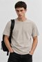 Logo Printed Crew Neck Regular Fit Basic Tshirt |   Mses215722-1 - 2