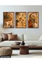 Boho Style Stone House 3 Piece Wooden Framed Painting Act - 4