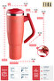 Fika Lumi Patented Leak-Proof Steel Thermos with Rotating Handle 1200 ml - Pomegranate Flower - 3