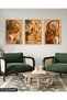 Boho Style Stone House 3 Piece Wooden Framed Painting Act - 4