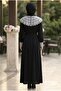 Stone Embellished Belted Tanya White Hijab Evening Dress 15649B - 2
