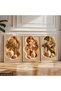 Plant and Flowers in a Vase 3 Piece Wooden Framed Painting Act - 2