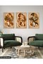 Plant and Flowers in a Vase 3 Piece Wooden Framed Painting Act - 4
