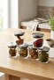 6 Pieces 340 ml Vacuum Glass Spice Container / Storage Container with Metal Lid Stainless Steel Label Gift - 3