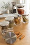 6 Pieces 340 ml Vacuum Glass Spice Container / Storage Container with Metal Lid Stainless Steel Label Gift - 2