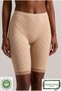 5-Piece Women's Skin-Color Above-Knee Lace Panties 100% Cotton High Waist Heart Pointelle Shorts-Panties Set - 2