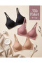 3-Piece Women's Laser Cut Seamless Underwire-Free Bra with Adjustable Straps