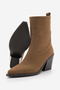 Women's Cowboy Suede Pointed Toe Western Boots Fetya Taba - 8