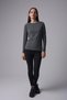 Women's Crew Neck Long Sleeve Regular Fit Basic T-Shirt Anthracite - 3