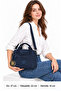 Women's Navy Blue Zippered Lined Adjustable Strap Multi-Compartment Bag 4200 - 3