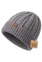 Unisex Alpaca Wool Folded Hair Knit Beanie