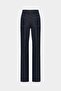 High Waist Straight Dark Blue Straight Leg Seamless Jeans - 2