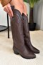 Women's Jasire Brown Embroidered Western Cowboy Boots - 4