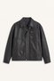 Oversized Shirt Collar Zippered Faux Leather Coat F8600Ax26Sp - 6
