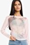 Fitted Kayık Neckline Tulle T-Shirt G8031Ax26Sp