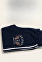 Girl's Sweatpants with Embroidery and Fleece Inside, Navy Blue Color - 5