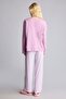 100% Cotton Relaxed Fit Long Sleeve Buttoned Patterned Pajama Set H9099Ax26Au - 5