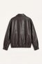 Oversized Shirt Collar Zippered Faux Leather Coat E8822Ax25Au - 7