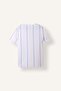 Standard Fit Crew Neck Vertical Striped Printed Short Sleeve T-Shirt I7748Ax26Au - 6