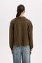 Crop Shirt with Collar, Snap Pockets, Suede Shirt Jacket B2983Ax23Wn - 6