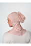 Large Hijab Bonnet with Button - Laced Neck Collar Bonnet - Powder - (St124), (Id 7812413) - 2