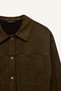 Crop Shirt with Collar, Snap Pockets, Suede Shirt Jacket B2983Ax23Wn - 8