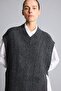 Relaxed Fit V-Neck Hair Knit Sweater I3042Ax26Wn - 4