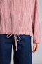 Regular Fit High Collar Gingham Wrinkled Textured Fabric Gathered Long Sleeve Tunic I9258Ax26Au - 5