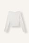 Fitted V-Neck Double-Breasted Look Ribbed Long Sleeve Crop Basic T-Shirt I6398Ax26Au - 6