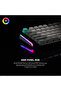 MK913 83 Keys Tri-Mode Wireless RGB Mechanical Gaming Keyboard, Red Switch, 2000mAh Battery, Saturn - 3
