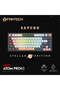 MK913 83 Keys Tri-Mode Wireless RGB Mechanical Gaming Keyboard, Red Switch, 2000mAh Battery, Saturn