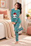 Girls' Long Sleeve Fleece Plush Fabric Winter Warm Pajama Set 8065 - 3