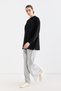 Sequin Embroidered Loose Trousers Silver - 2