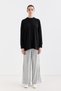 Sequin Embroidered Loose Trousers Silver