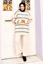 Striped Knitwear Set Tsd240721 Stone Color - 4