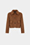 Premium Pocket Detailed Short Suede Women's Jacket