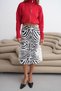 Women's Zebra Patterned Midi Skirt - 6
