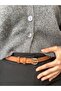 Fact Striped Ring Patterned Suede Women's Silver Buckle Belt Jacket Belt Dress Belt Trouser Belt