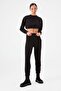 Crop Ribbed Waist Gathered Sweatshirt - 4