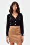 High Waist Fleto Pocket Detailed Vegan Leather Skirt