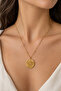 Steel Gold Spiral Spiral Necklace - 2