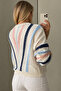 Women's Colorful Striped Sweater - 3