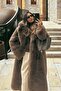 Premium Long Furry Women's Rex Faux Fur Coat - 6