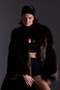 Premium Stand Collar Mob Wife Faux Fur Maxi Women's Coat - 2