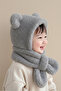 Tammy Cute Plush Children's Beanie Scarf Neck Warmer Panda Ear Hat Welsoft Windproof Beanie - 5