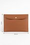 New Product, A/4 Size, 11-12" Tablet Case, Makeup Bag, Document Folder, Multi-Purpose Snap-On Handbag, Coffee Color - 4