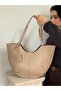 Women's Beige Mine Model Hand and Shoulder Bag