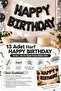 16 Inch Black Happy Birthday Foil Balloon Set - 2