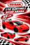 1/12 Sliding Red Sports Car Fer 35 cm 1 Piece - 4